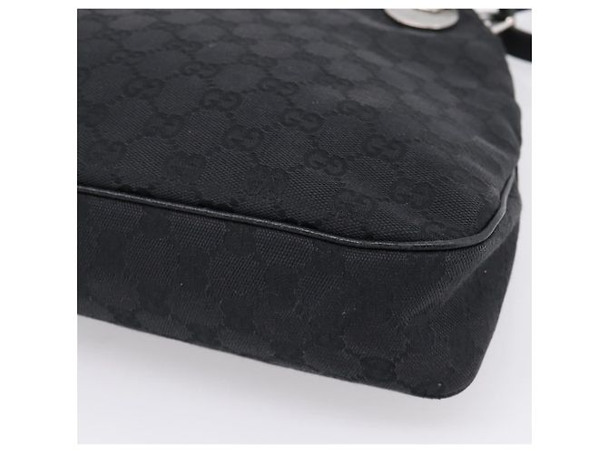 Borsa a tracolla GUCCI GG Canvas Nero Argento 121023 Auth 205278V - vista 12