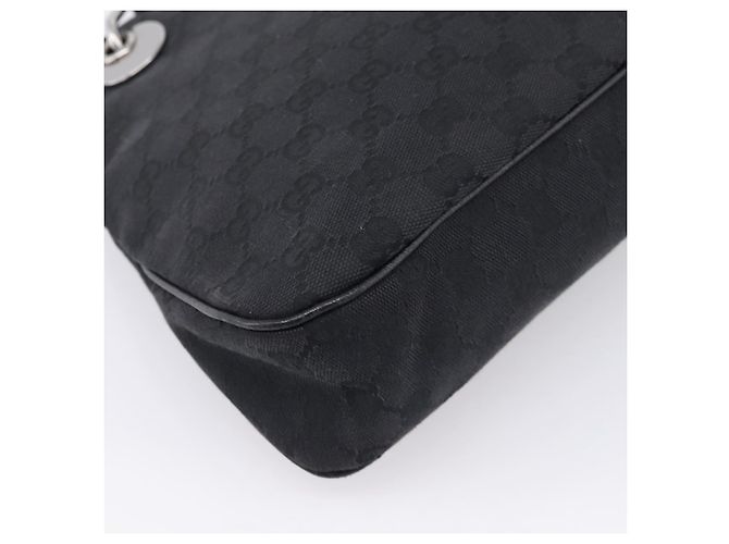 Borsa a tracolla GUCCI GG Canvas Nero Argento 121023 Auth 205278V - vista 13