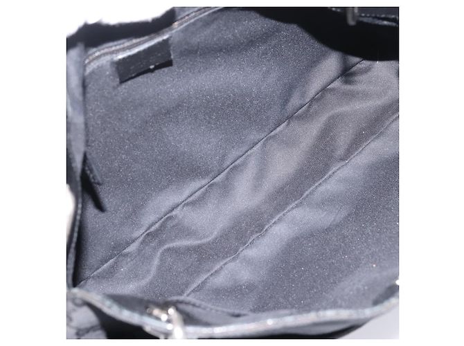 Borsa a tracolla GUCCI GG Canvas Nero Argento 121023 Auth 205278V - vista 15
