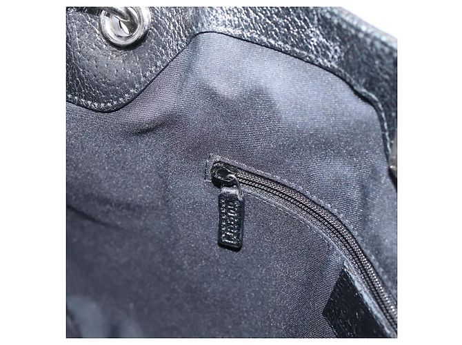 Borsa a tracolla GUCCI GG Canvas Nero Argento 121023 Auth 205278V - vista 18