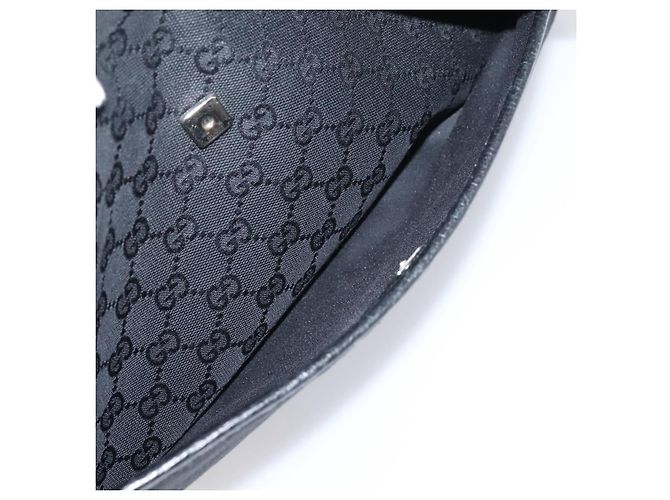 Borsa a tracolla GUCCI GG Canvas Nero Argento 121023 Auth 205278V - vista 20