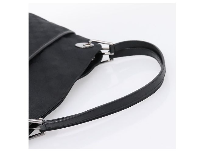 Borsa a tracolla GUCCI GG Canvas Nero Argento 121023 Auth 205278V - vista 7