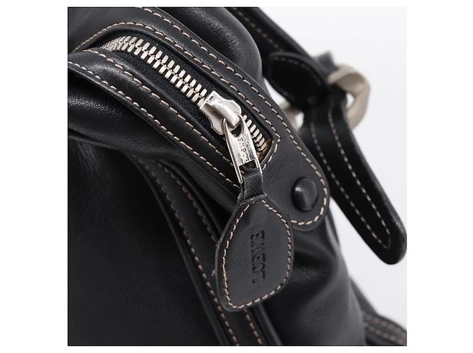 LOEWE Schultertasche Leder Schwarz Silber Authentisch 205333V - Ansicht 10