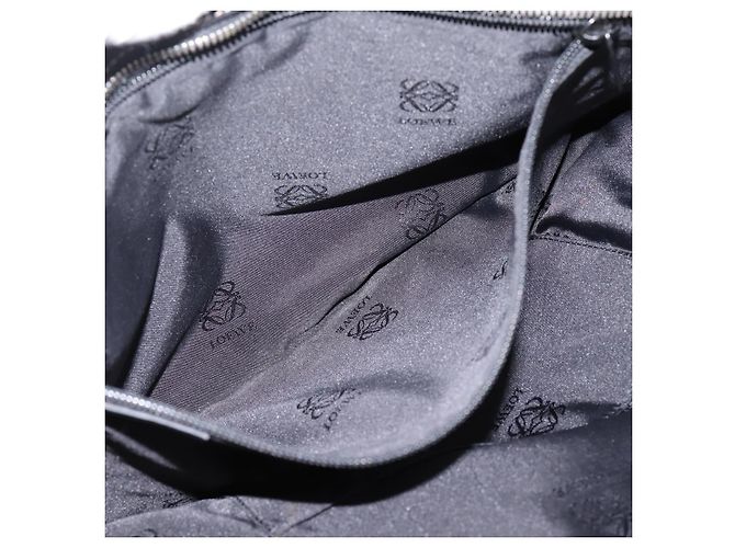 LOEWE Schultertasche Leder Schwarz Silber Authentisch 205333V - Ansicht 12
