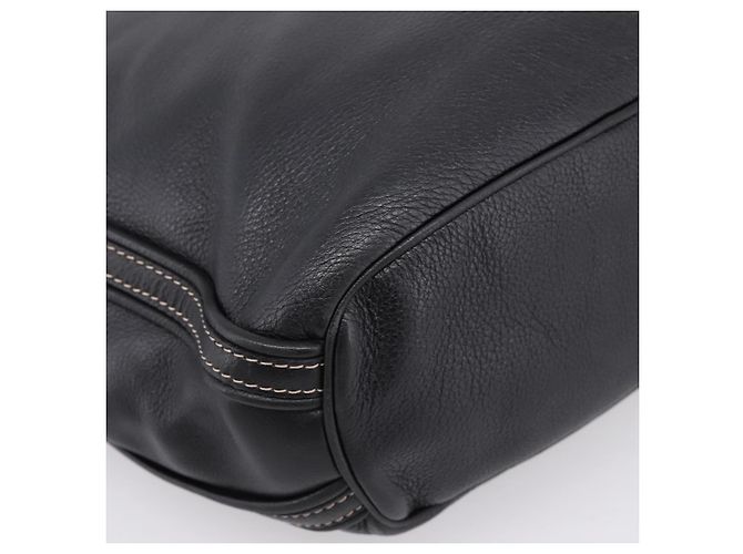 LOEWE Schultertasche Leder Schwarz Silber Authentisch 205333V - Ansicht 14