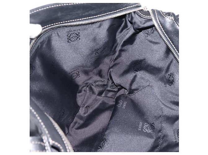 LOEWE Schultertasche Leder Schwarz Silber Authentisch 205333V - Ansicht 17