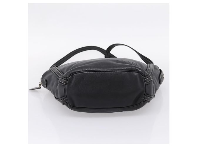 LOEWE Schultertasche Leder Schwarz Silber Authentisch 205333V - Ansicht 5