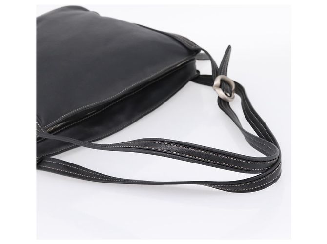 LOEWE Schultertasche Leder Schwarz Silber Authentisch 205333V - Ansicht 7