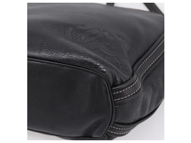 LOEWE Schultertasche Leder Schwarz Silber Authentisch 205333V - Ansicht 9