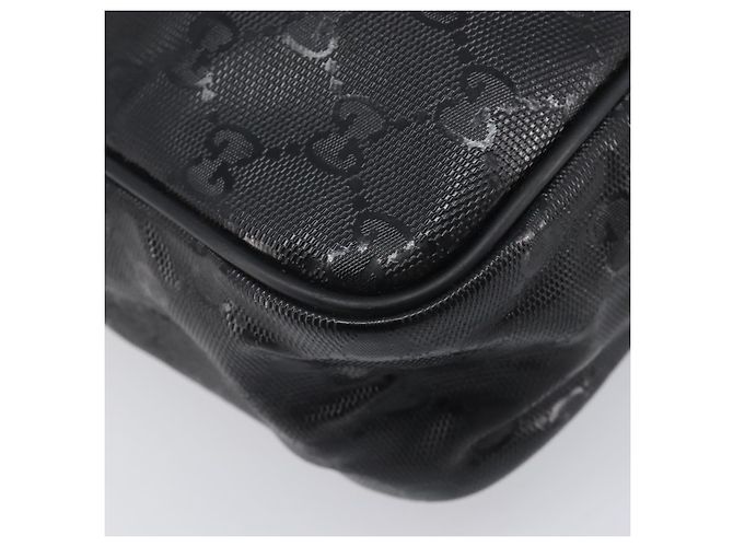 Borsa a tracolla GUCCI GG Implementation Coated Canvas Black 201448 Auth BA16084 Nero Argento - vista 13