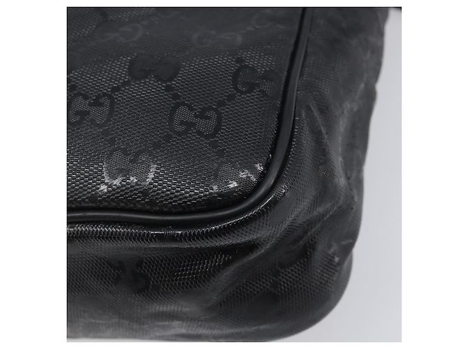 Borsa a tracolla GUCCI GG Implementation Coated Canvas Black 201448 Auth BA16084 Nero Argento - vista 14