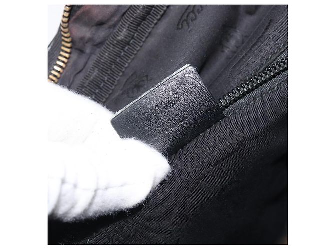 Borsa a tracolla GUCCI GG Implementation Coated Canvas Black 201448 Auth BA16084 Nero Argento - vista 25
