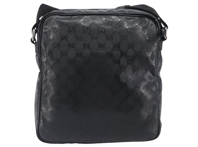 Borsa a tracolla GUCCI GG Implementation Coated Canvas Black 201448 Auth BA16084 Nero Argento - vista 3