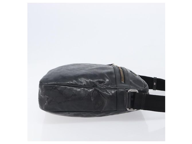 Borsa a tracolla GUCCI GG Implementation Coated Canvas Black 201448 Auth BA16084 Nero Argento - vista 4