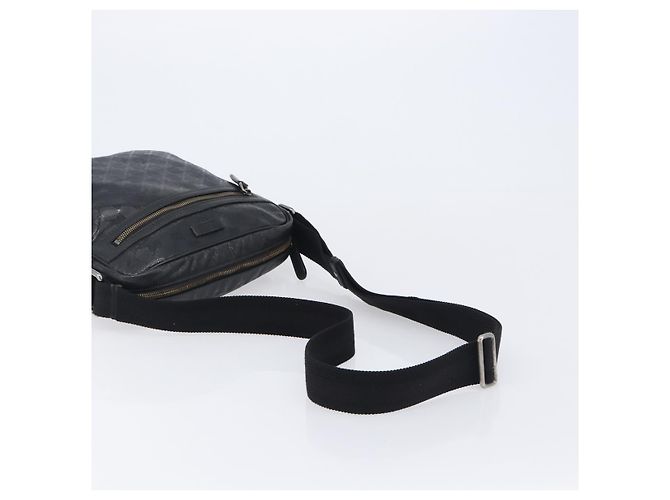 Borsa a tracolla GUCCI GG Implementation Coated Canvas Black 201448 Auth BA16084 Nero Argento - vista 7