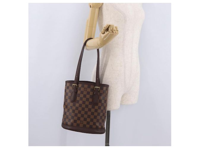 LOUIS VUITTON Damier Ebene Marais Shoulder Bag N42240 LV Auth ka6475 - vista 25
