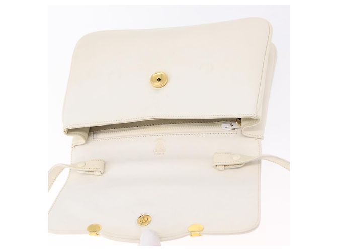 Borsa a Tracolla GUCCI Pelle Bianca Tono Oro 98 46 004 3743 Auth ka6532 Bianco - vista 18