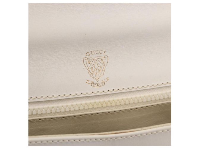 Borsa a Tracolla GUCCI Pelle Bianca Tono Oro 98 46 004 3743 Auth ka6532 Bianco - vista 21
