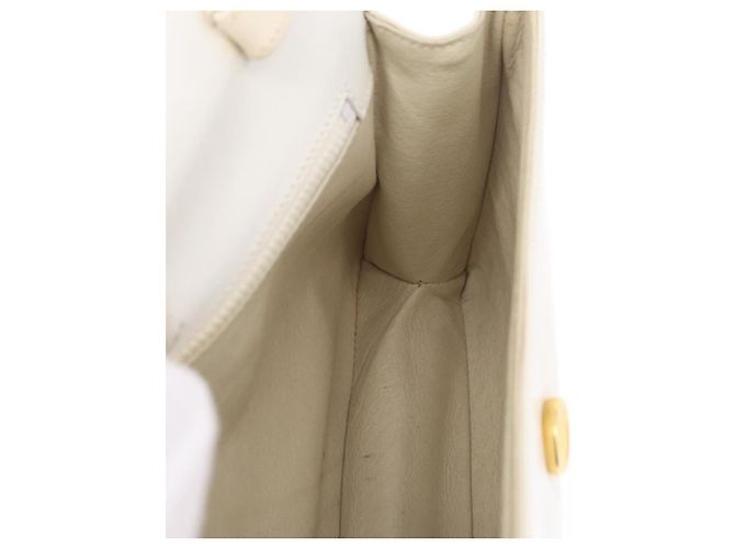 Borsa a Tracolla GUCCI Pelle Bianca Tono Oro 98 46 004 3743 Auth ka6532 Bianco - vista 23