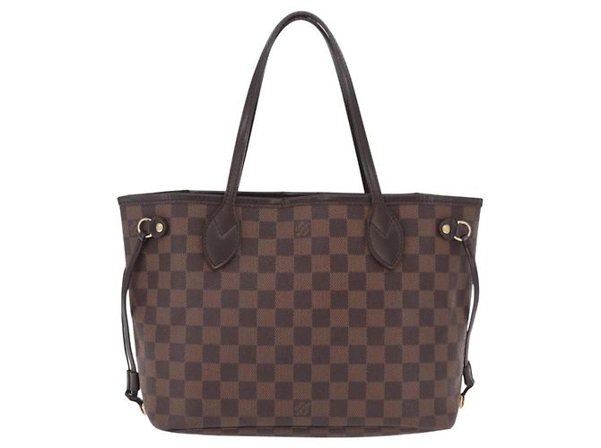 Borsa Tote LOUIS VUITTON Damier Ebene Neverfull PM N51109 LV Auth 206336 - vista 13