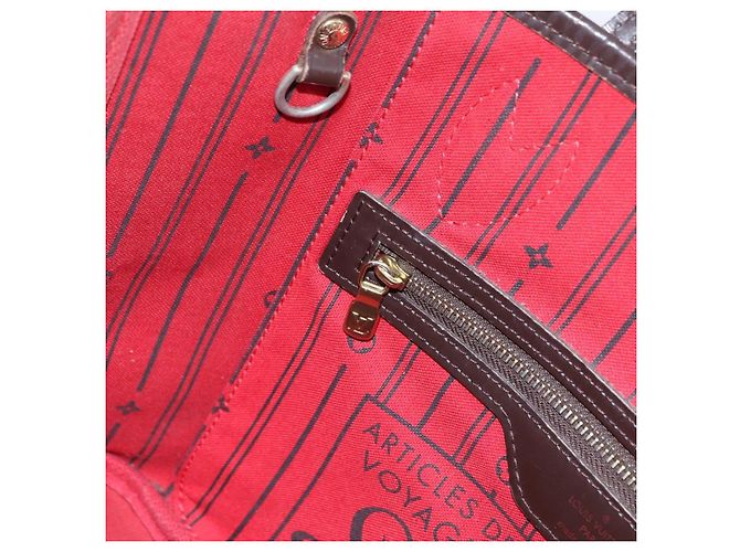 Borsa Tote LOUIS VUITTON Damier Ebene Neverfull PM N51109 LV Auth 206336 - vista 27