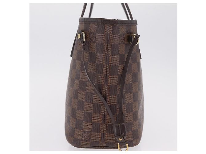 Borsa Tote LOUIS VUITTON Damier Ebene Neverfull PM N51109 LV Auth 206336 - vista 3