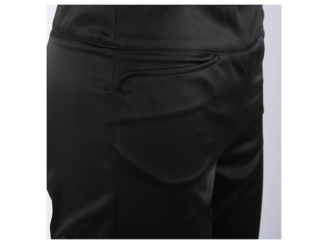Prada Sport gerade geschnittene Hose aus technischem Satin in Schwarz - Ansicht 4