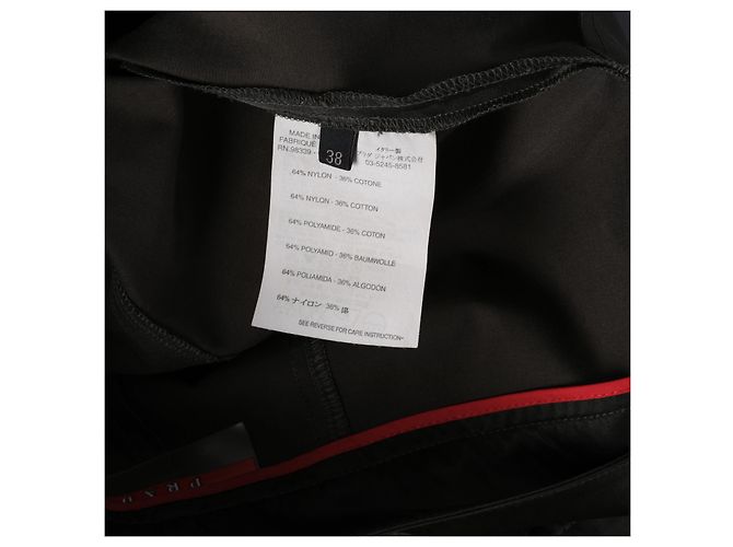Prada Sport gerade geschnittene Hose aus technischem Satin in Schwarz - Ansicht 7