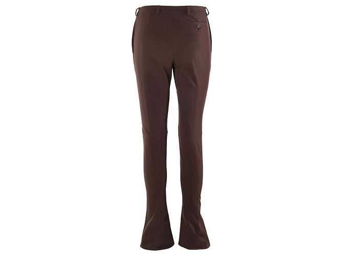 Prada braune Stretch-Ausgestellte Hose - Ansicht 3