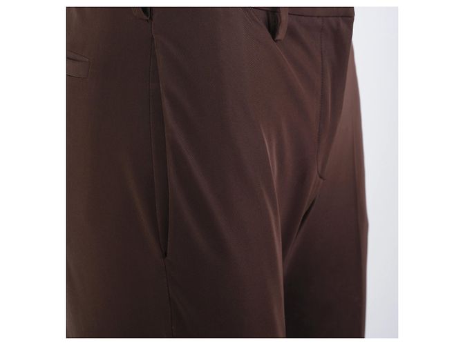 Prada braune Stretch-Ausgestellte Hose - Ansicht 4