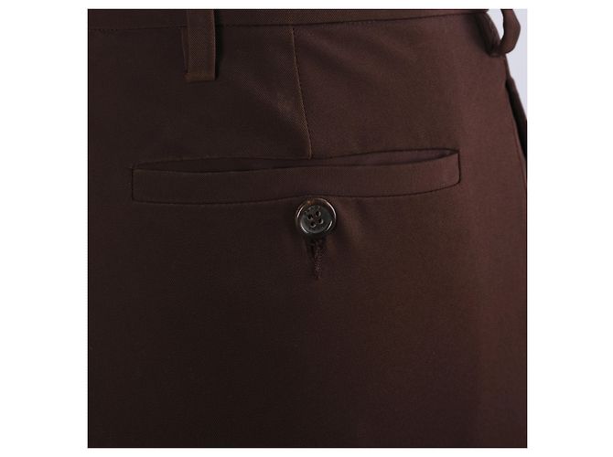 Prada braune Stretch-Ausgestellte Hose - Ansicht 5
