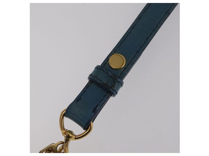 Borsa a Mano Miu Miu Matelassé Vitellolux 2way Verde Oro Auth 202508V D'oro - vista 10