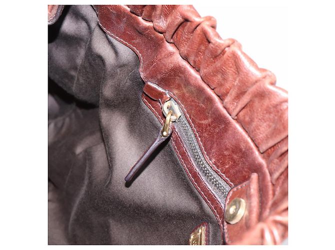 Miu Miu Handtasche Leder 2way Braun Gold Authentisch BA15765V Golden - Ansicht 23
