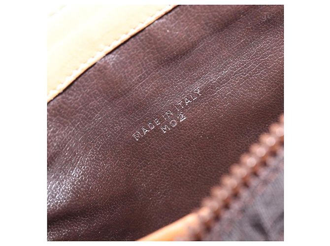 Céline Borsa a tracolla CELINE C Sulky Horse Carriage Coated Canvas Beige Gold Auth 206924 D'oro - vista 26