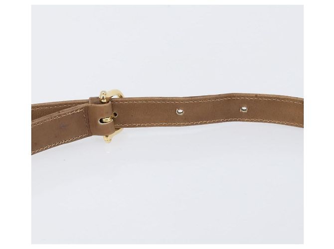 Céline Borsa a tracolla CELINE C Sulky Horse Carriage Coated Canvas Beige Gold Auth 206924 D'oro - vista 9
