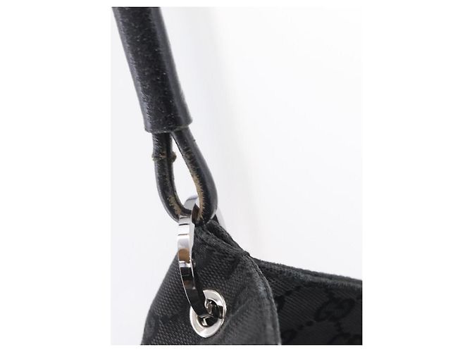 Borsa Tote GUCCI GG Canvas Nero Argento 115015 Auth ka6491 - vista 15