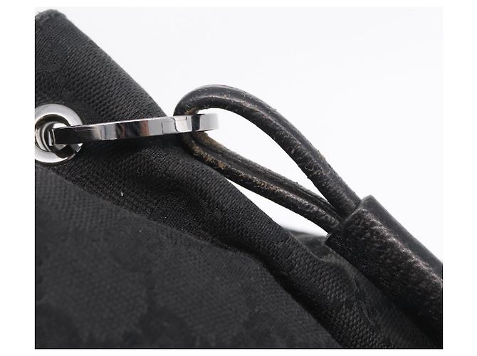 Borsa Tote GUCCI GG Canvas Nero Argento 115015 Auth ka6491 - vista 16