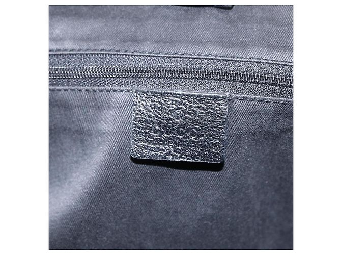 Borsa Tote GUCCI GG Canvas Nero Argento 115015 Auth ka6491 - vista 18