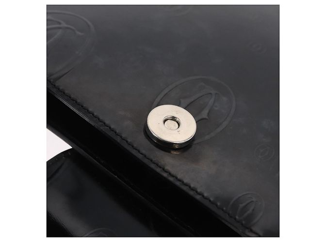 Cartier Handtasche Patent Black Auth 207546V Schwarz - Ansicht 16