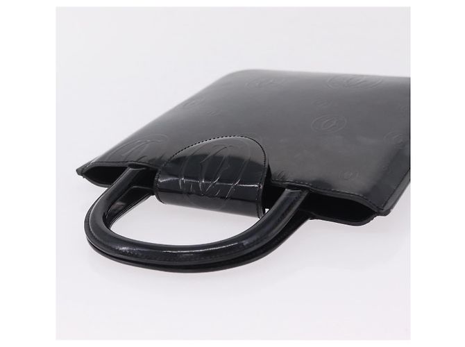 Cartier Handtasche Patent Black Auth 207546V Schwarz - Ansicht 6