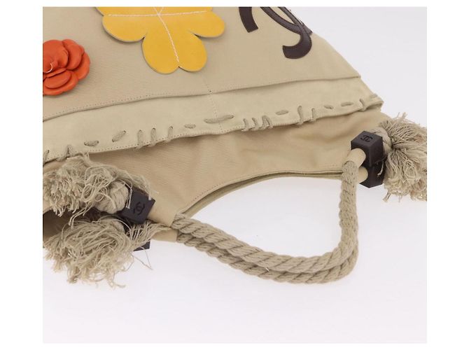 CHANEL Tote Bag Canvas Beige Brown CC Auth 206605 Braun - Ansicht 6