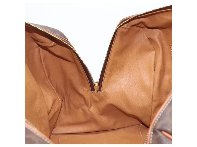 Céline Sac Boston CELINE Macadam PVC Marron Doré Auth gh2383A - vue 20