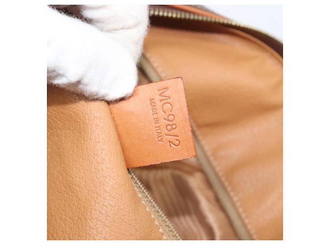Céline Sac Boston CELINE Macadam PVC Marron Doré Auth gh2383A - vue 25