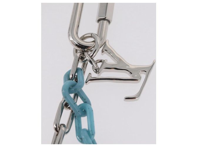 LOUIS VUITTON Portachiavi Ciondolo forma LV metallo Silver MP2619 LV Auth 206379M Argento - vista 10