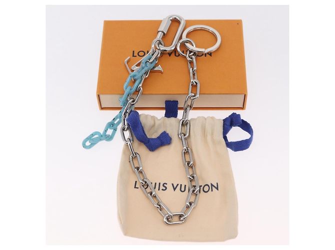 LOUIS VUITTON Portachiavi Ciondolo forma LV metallo Silver MP2619 LV Auth 206379M Argento - vista 12