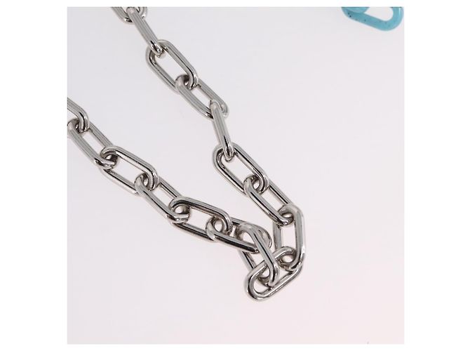 LOUIS VUITTON Portachiavi Ciondolo forma LV metallo Silver MP2619 LV Auth 206379M Argento - vista 14