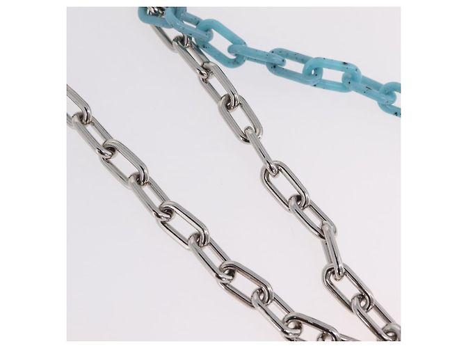 LOUIS VUITTON Portachiavi Ciondolo forma LV metallo Silver MP2619 LV Auth 206379M Argento - vista 15