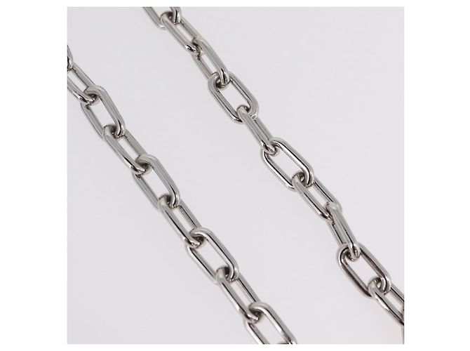 LOUIS VUITTON Portachiavi Ciondolo forma LV metallo Silver MP2619 LV Auth 206379M Argento - vista 3
