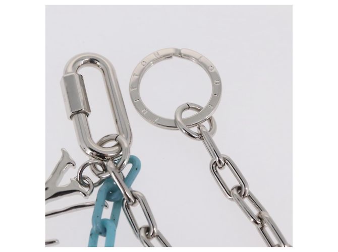 LOUIS VUITTON Portachiavi Ciondolo forma LV metallo Silver MP2619 LV Auth 206379M Argento - vista 5