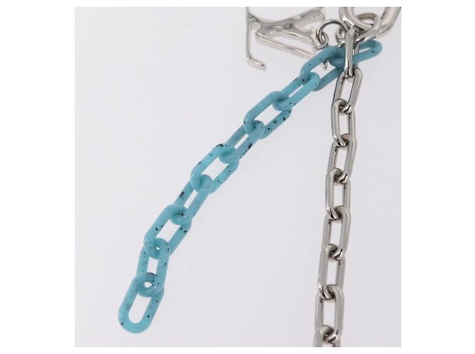 LOUIS VUITTON Portachiavi Ciondolo forma LV metallo Silver MP2619 LV Auth 206379M Argento - vista 6